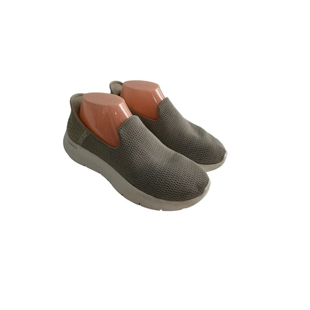 Skechers Go Walk Women’s Size 8  Slip-Ins Taupe Air Cooled Memory Foam Shoes